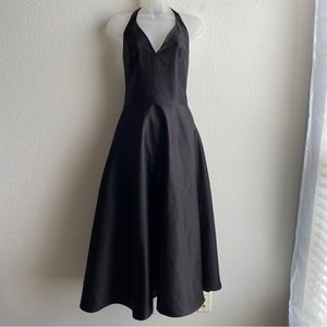 ABS Allen Schwartz black halter evening cocktail dress size 10
